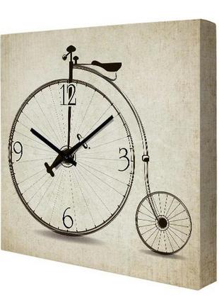 Часы на холсте велосипед 14i009