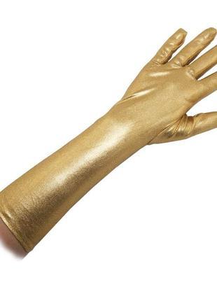 Перчатки стрейч атлас 40см (золотые)¶