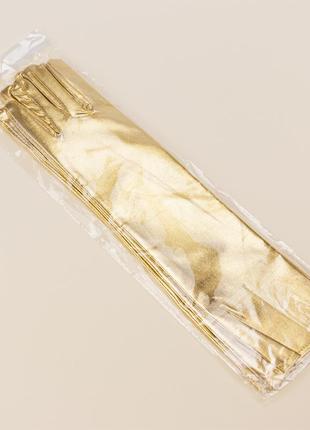 Перчатки стрейч атлас 40см (золотые)¶