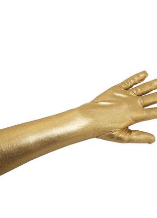 Перчатки стрейч атлас 40см (золотые)¶