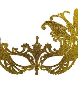 Венеціанська маска баттерфлай (золота)