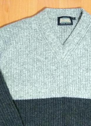 Натуральный шерстяной пуловер pigdor mens style свитер