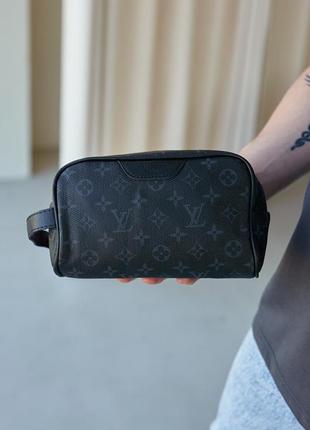 Жіночий клатч louis vuitton чорний, луї вітон стильний брендовий сумка чоловіча для грошей, гаманець