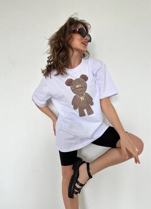 Стильна жіноча футболка з якісним принтом і з натуральної бавовни8 фото
