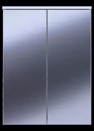 Полиця шафа з дзеркалом для ванної кімнати міра білий 57.8 см х 15.4 см х 76.4 см. навісна для ванни біла3 фото