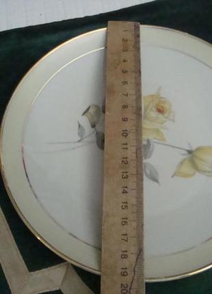 Антикварная тарелка цветы роза фарфор бавария германия №ш(38)3 фото