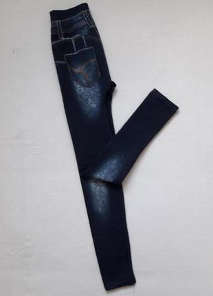 Бесподобные тёплые бесшовные джегинсы под джинс на меху6 фото