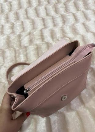 Пудровый рюкзак женский / женский рюкзак женский/ розовый рюкзак вместительный4 фото