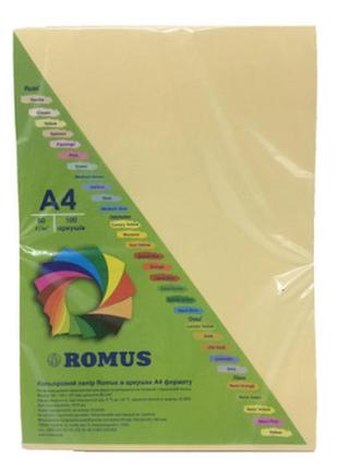 Бумага romus a4 80 г/м2 100sh caramel (r51413)