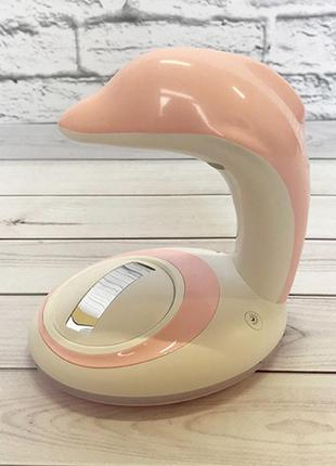Светильник дельфин радуга (розовый)6 фото