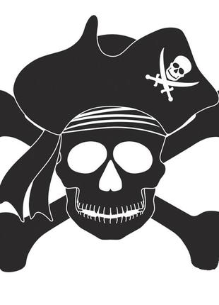 Інтер'єрна наклейка hl череп пірата1 фото