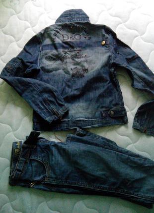 Джинс куртка и джинсы ( костюм)2 фото