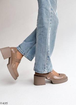 Жіночі туфлі із натуральної шкіри нова колекція 20249 фото