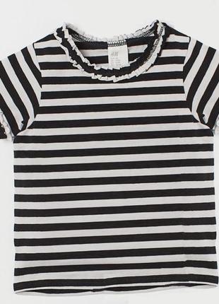 Футболка h&m для девочки 092 см (18-24 months) белый 60667