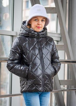 Підліткова куртка демісезонна на дівчинку , розміри на зріст 140 – 164 см