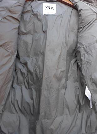 Женская демисезонная оливковая куртка zara2 фото