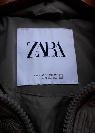 Женская демисезонная оливковая куртка zara7 фото