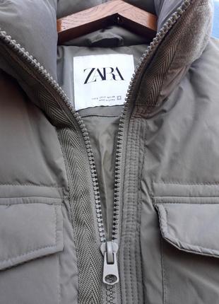 Женская демисезонная оливковая куртка zara9 фото