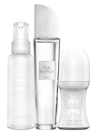 Набір  avon pur blanca 3 в1 туалетна вода, спрей, дезодорант