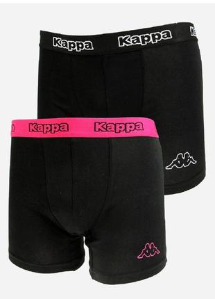 Трусы-боксеры kappa boxers s 2 шт.  black/pink , black/orange(304jb30-951)1 фото