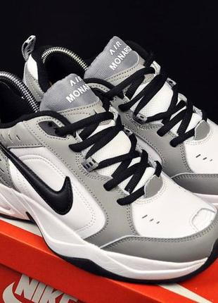 👟nike air monarch iv white & gray👟
