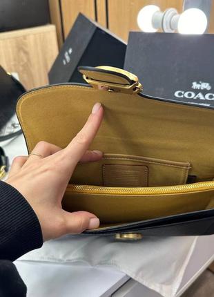 Сумка клатч premium 1:1 coach tabby shoulder bag black5 фото