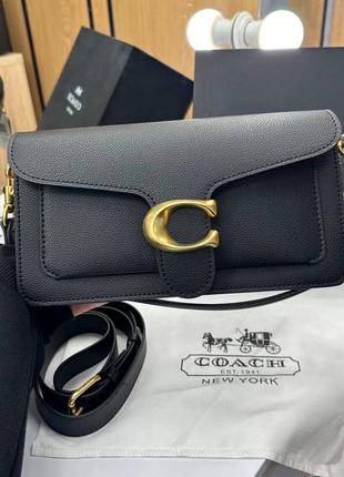 Сумка клатч premium 1:1 coach tabby shoulder bag black
