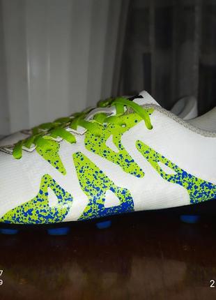 Детские футбольные бутсы копы залки - adidas x15.4 fxg -32/20 см4 фото