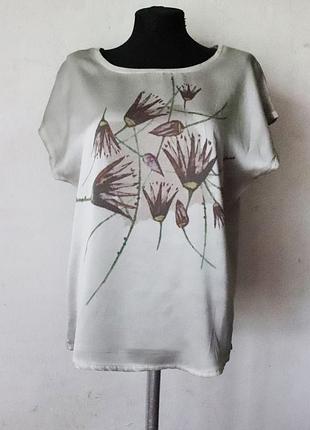 Срібляста блузка nile шовк бавовна