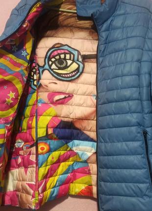 # весенняя розпродажа! куртка стеганая василькового цвета пог -525 фото