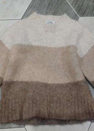 Свитер свитер укороченный укороченный cos xs xxs шерсть и альпака