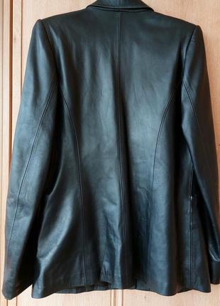 Шикарний піджак з натуральної шкіри 46р2 фото