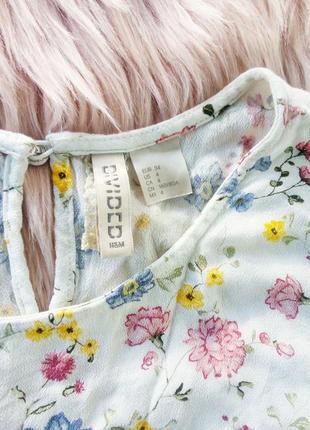 Топ блузка в цветочный принт винтаж с рукавом фонариком на завязке3 фото
