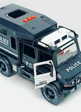 Детский грузовик полиция инерционный со звуком и светом наляля
