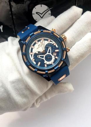 Мужские часы megalith 8042m blue/gold, quartz