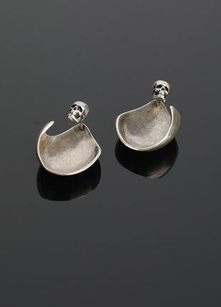 Сережки срібний овал срібні 026298 - розмір