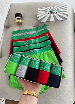Трусы мужские боксерки lacoste / акция подарочная коробка бесплатно!
