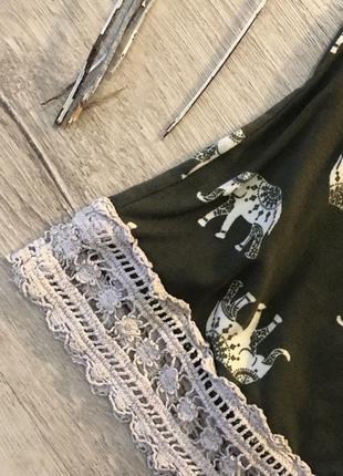 Невероятная легкая маечка хаки в стиле бохо кэжуал винтаж кружево от бренда costa barroco2 фото