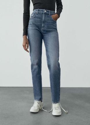 Джинси zara trf mom fit high-waist jeans1 фото