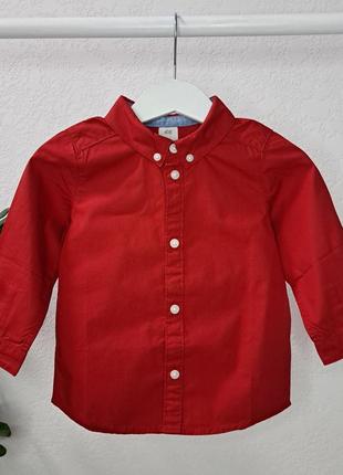 Красная детская рубашка h&amp;m