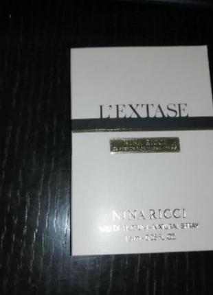 Nina ricci l`extase женская парфюмированная вода, пробник