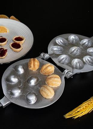 Орешница форма для выпечки крупных орешков с начинкой (9 половинок крупных орехов)