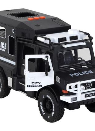 Детский полицейский грузовик звук, свет, инерция, открываются двери