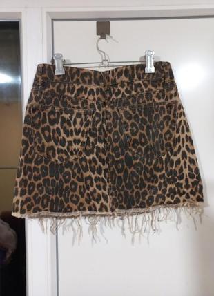 Леопардовая мини юбка4 фото