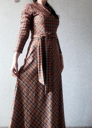 Платье  с поясом в пол макси1 фото