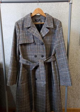 Пальто, плащ, тренч,пальто в клітинку