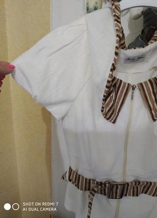 Цікава бавовняна блузочка-жакетик6 фото
