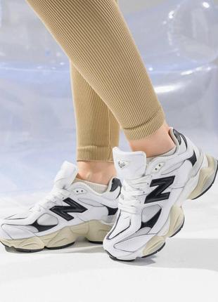 Женские кроссовки new balance 9060 white black