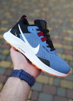 Новейшая брендовые кроссовки nike pegasus trail сине черные