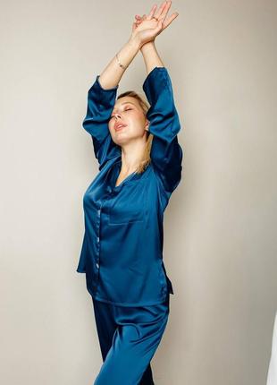 Пижама шелк рубашка штаны